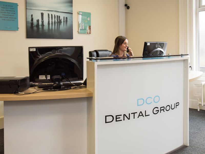 Reception desk at DCO Dental Group